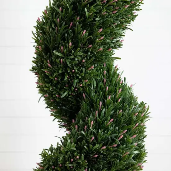7ft. Potted Artificial Rosemary Spiral Topiary Tree {4}