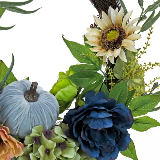 24'' Floral Decorated Harvest Wreath {4}