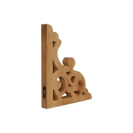 Natural Vintage Antique Distressed Wood Corbel Shelf Brackets (Set of 2) {5}