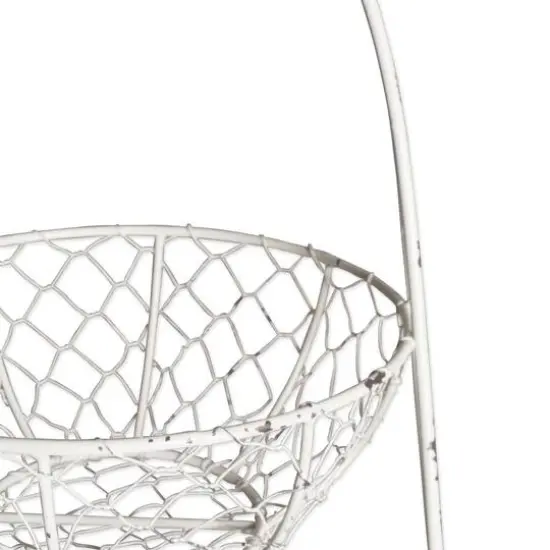 DII&reg; Antique White Chicken Wire Tiered Stand {3}