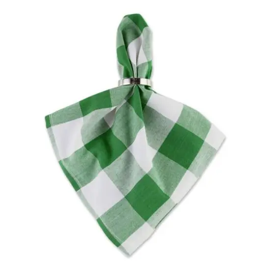 DII&reg; Buffalo Check Oversized Napkin, 6ct. Shamrock Green/White {6}