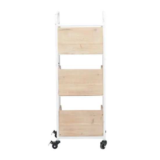 Brown Fir Industrial Storage Cart, 36" x 13" x 12" {8}