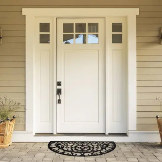 DII&reg; Scroll Half Moon Rubber Doormat {4}