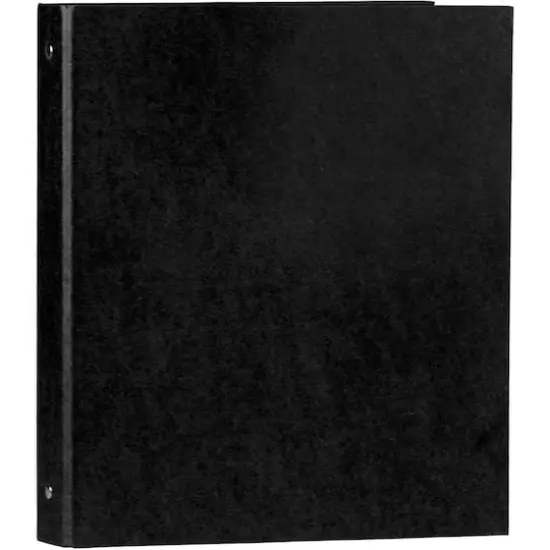 JAM Paper Kraft 1" Black Recycled Plastic 3 Metal Ring Binder {1}