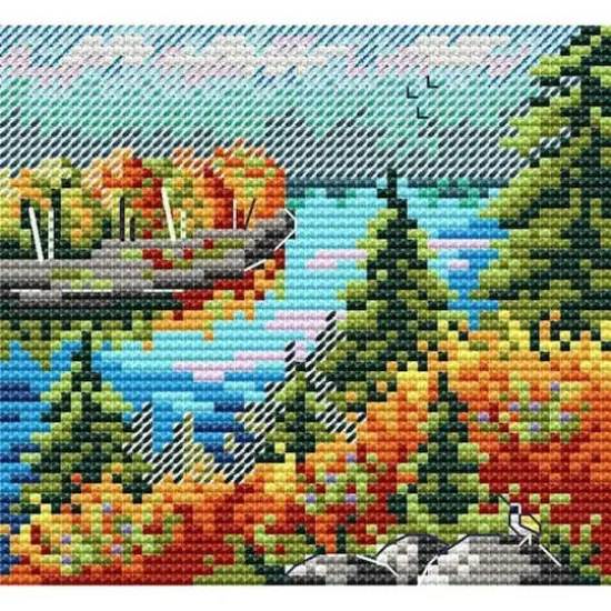 Mp Studia Autumn Forest Cross Stitch Kit {1}