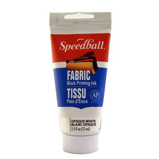 Speedball&reg; Fabric Block Printing Ink, 2.5oz. Opaque White {1}