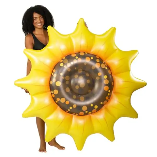 PoolCandy Giant Sunflower Island Float {3}