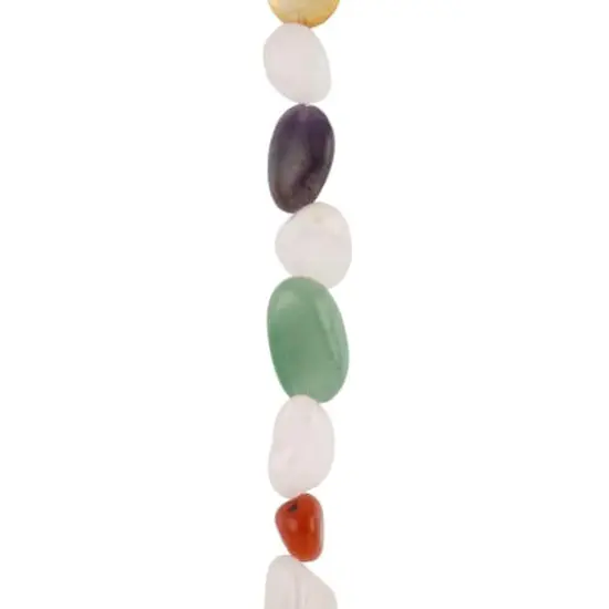 Multicolored Stone Irregular Oval Bead Mix by Bead Landing&trade; {1}
