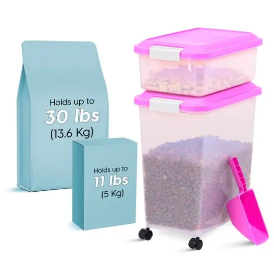 Iris&reg; Pink Airtight Container Set with Buckle Lids {4}