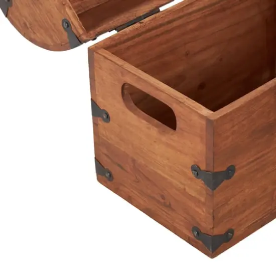 Brown Arched Storage Chest Decorative Box Set {6}