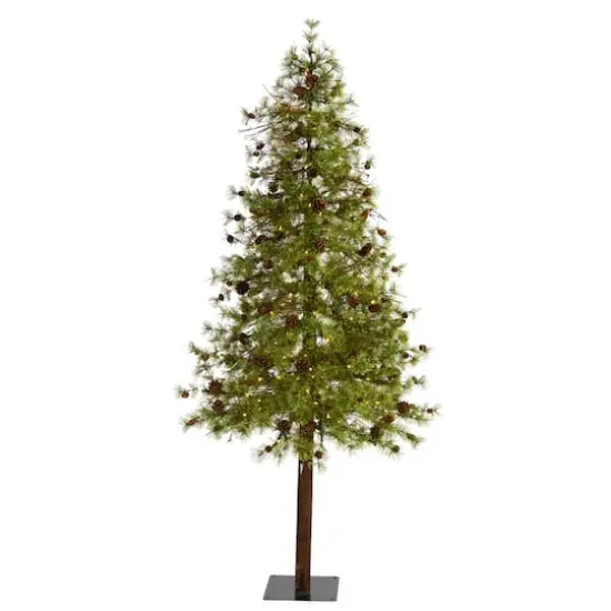 7ft. Pre-Lit Wyoming Alpine Artificial Christmas Tree, Clear LED Lights {1}