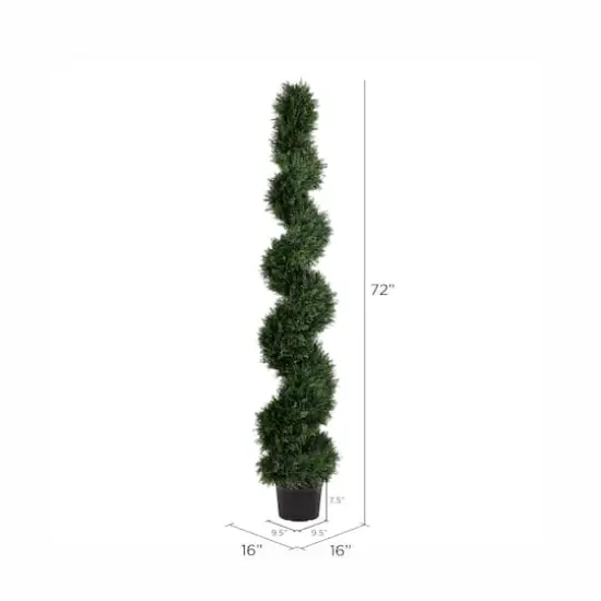6ft. Potted Green Cedar Spiral Tree {5}