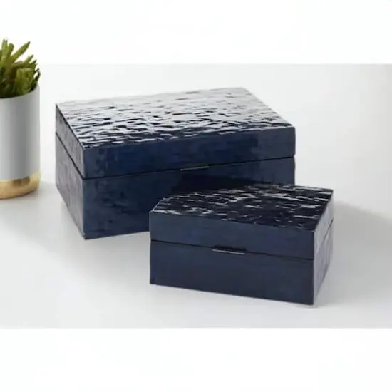 Blue Capiz Coastal Box Set {7}