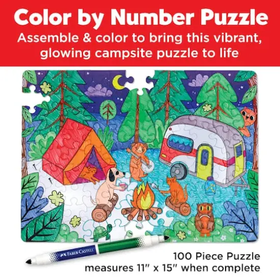Creativity for Kids Color By Number Puzzles Camping Kit {3}