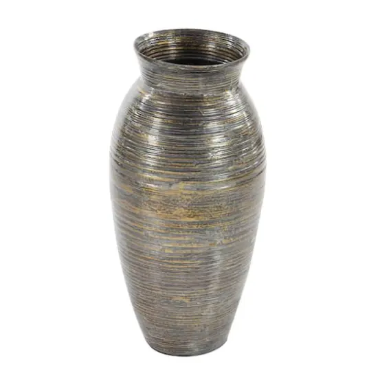 Brown Bamboo Traditional Vase, 20" x 10" x 10" {3}