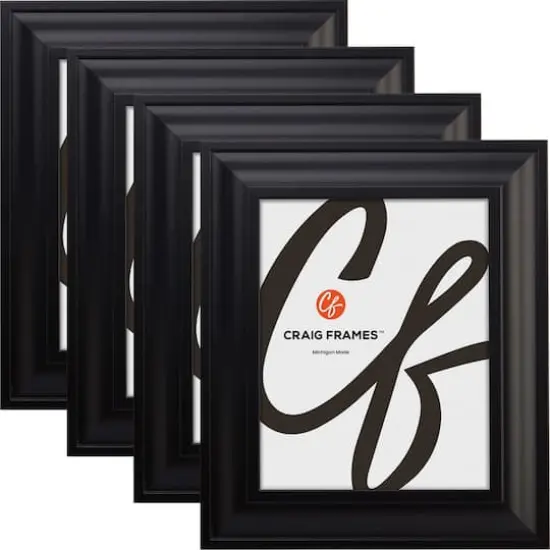 4 Pack: Craig Frames Upscale Satin Black Picture Frame {1}