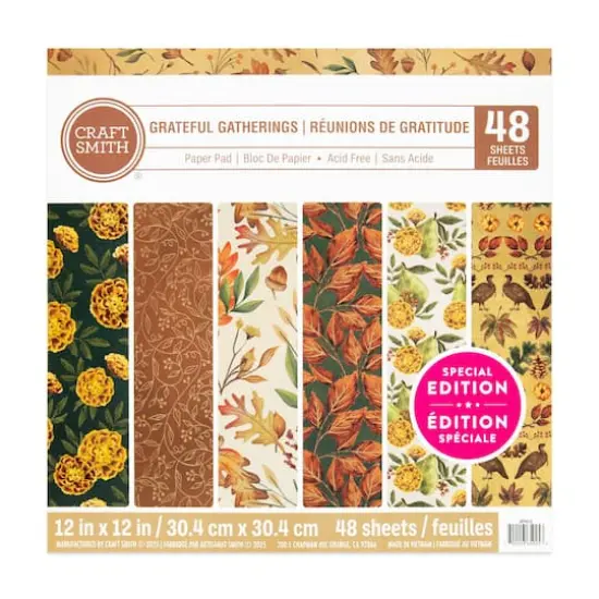 Craft Smith 12" x 12" Grateful Gatherings Paper Pad {1}