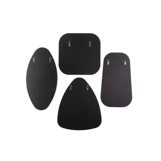 CosmoLiving by Cosmopolitan Set of 4 Gold Wood Glam Wall Mirror, 24", 21", 20" {6}