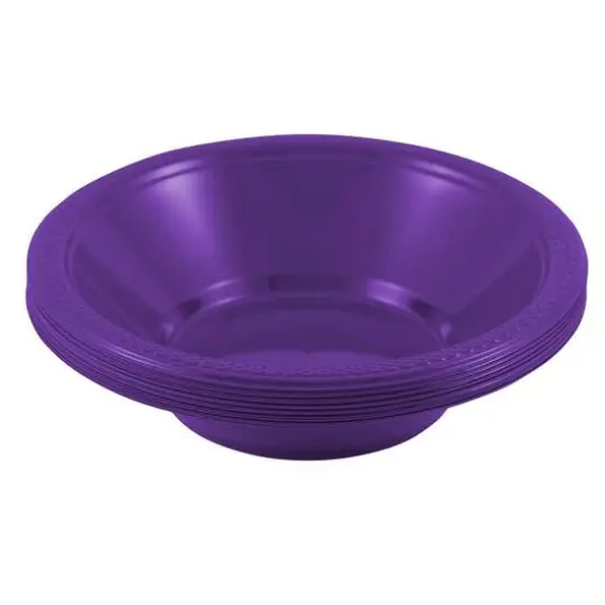 JAM Paper 7" Plastic Bowls, 20ct. Violet {4}