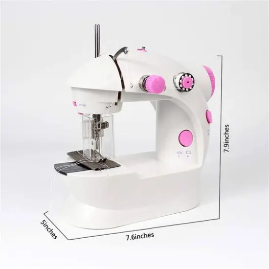 NEX&trade; Cute Pink Dual Speed Full-Range Sewing Machine with Bobbins & Sewing Thread {8}