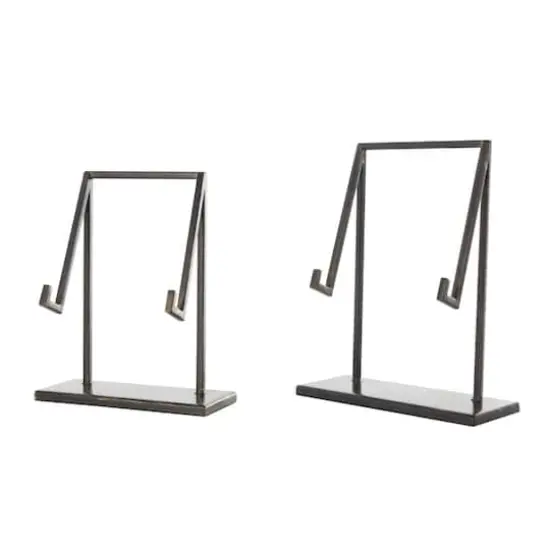 Black Metal Modern Abstract Easel Set {4}