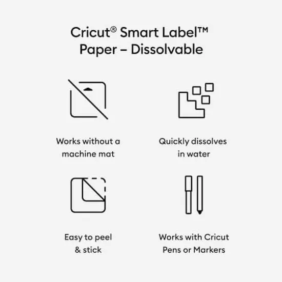 Cricut&reg; Smart Label&trade; 13" x 24"Dissolvable Paper, White {4}