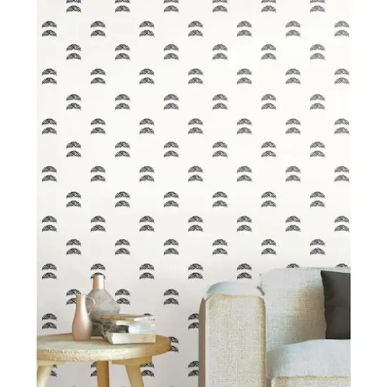 RoomMates Rose Lindo Half-Moon Peel & Stick Wallpaper Black {5}