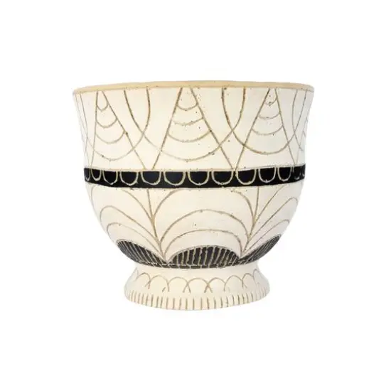 Hello Honey&reg; 7" Debossed Terra Cotta Planter with Pedestal Base {3}