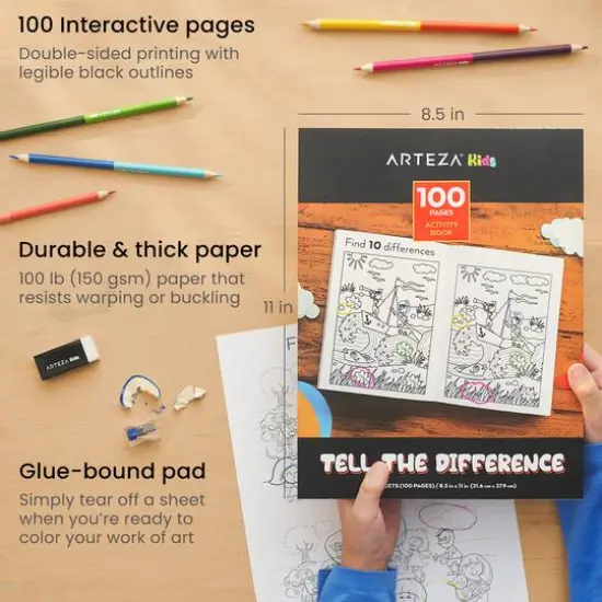 Arteza&reg; Kids Activity Book, Tell the Difference, 50 pages {6}
