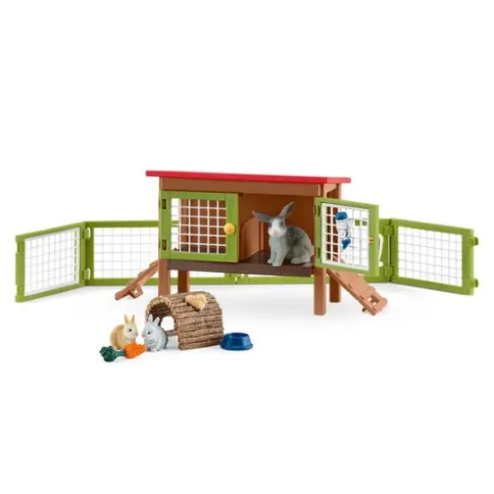 Schleich Farm World Rabbit Hutch Playset {1}