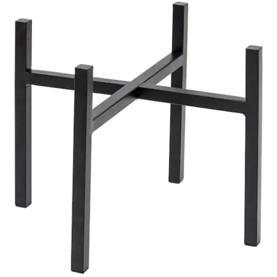 Sorbus 14" Black Mid Century Style Plant Stand {1}