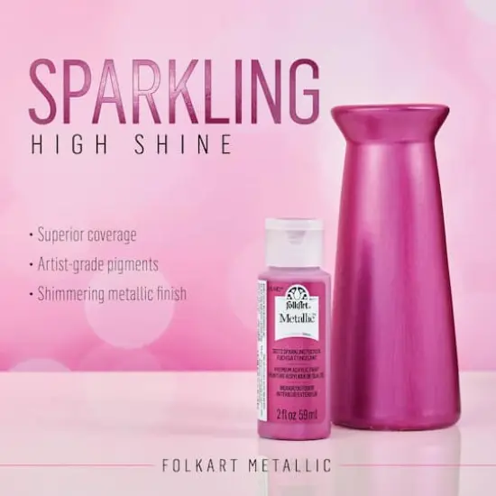 FolkArt&reg; Best Pink Metallic Acrylic Color Set {9}