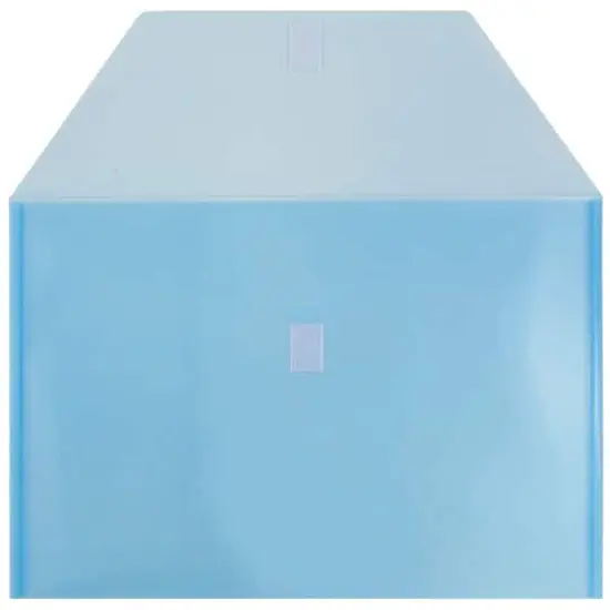 JAM Paper 9.75" x 14.5" Plastic Hook & Loop Closure Envelopes, 12ct. Blue {4}