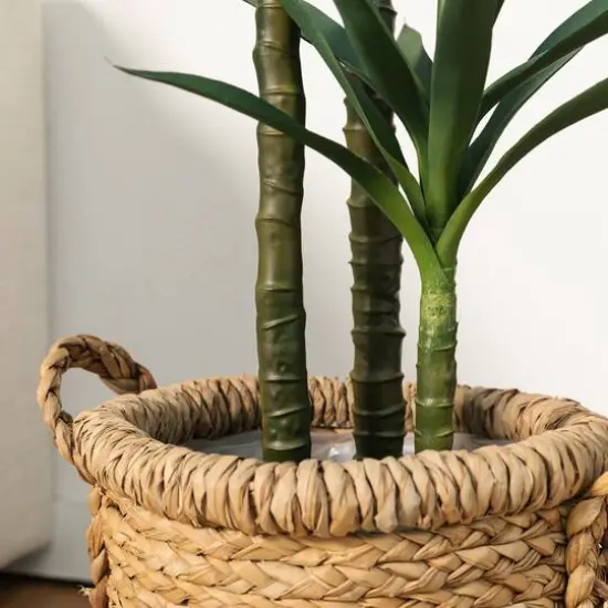 Glitzhome&reg; 4.25ft. Faux Tequila Plant in Pot {8}