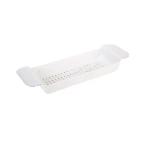 Bath Bliss White Expandable Non-Slip Bathtub Caddy {9}