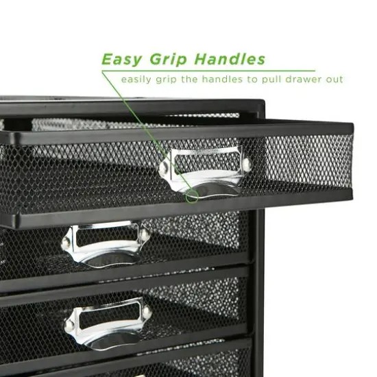 Mind Reader Black 5 Drawer Heavy Duty Cabinet {5}