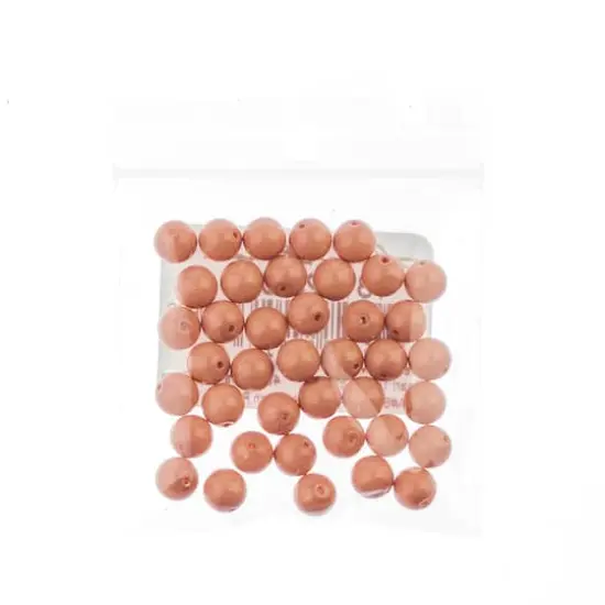 Preciosa Maxima Gemcolor 6mm Glass Pearls, 40ct. Salmon Rose {3}