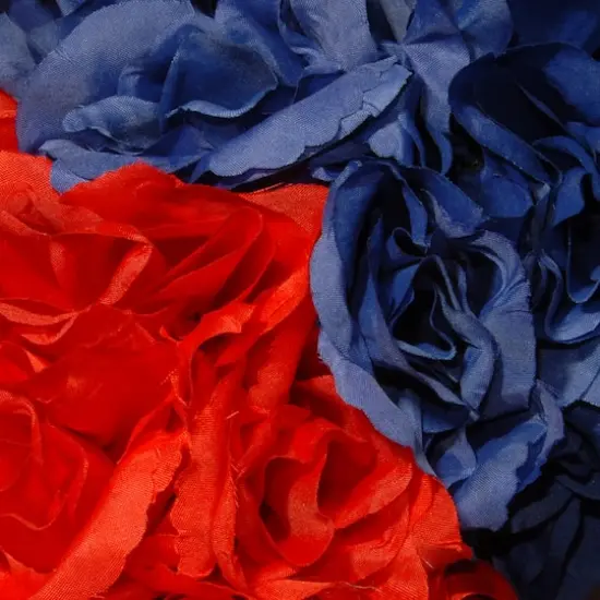 18" Patriotic Rose Wreath {4}