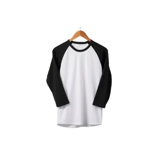 Cricut&reg; Unisex Adult Raglan Sleeve T-Shirt Blank Black {3}
