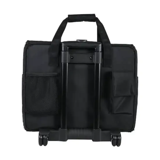 Everything Mary Black Quilted Teacher Rolling Tote {7}