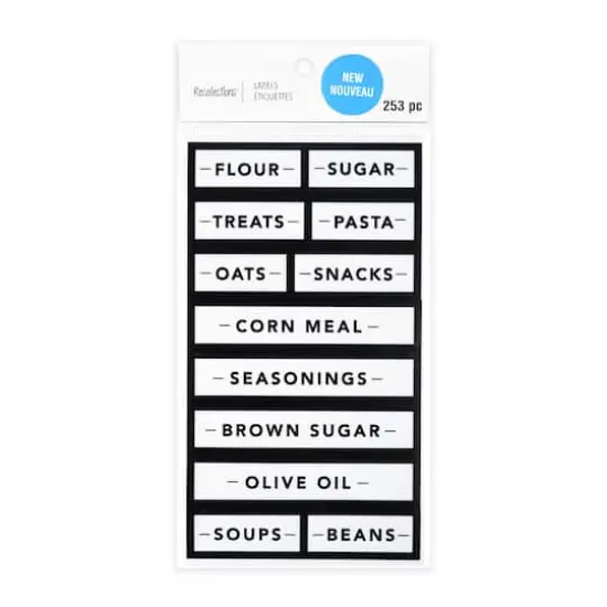 Black Border Rectangle Household Label Stickers by Recollections&trade; {7}