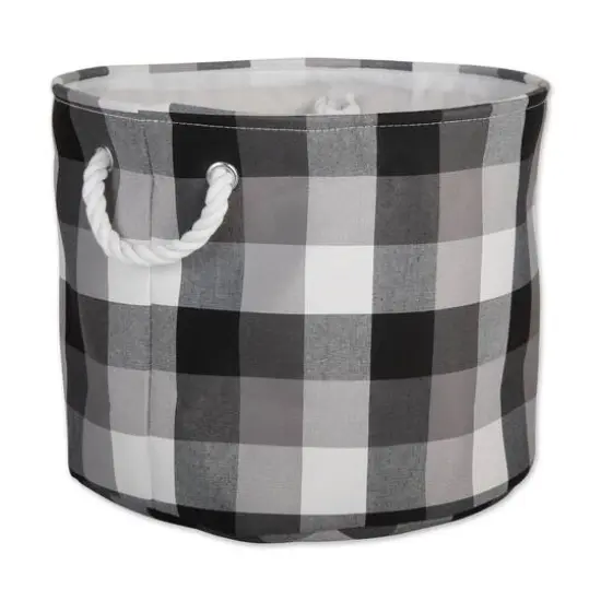 DII&reg; 15" Tri Color Round Fabric Bin Tri Color Black {1}