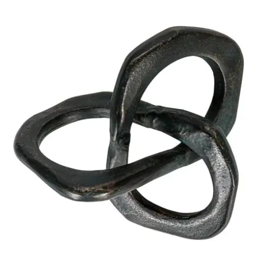 Hello Honey&reg; 9" Cast Metal Knot Figurine Black {6}