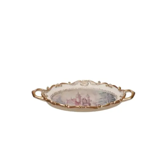 12" Pink & Gold Castle Decorative Tray by Ashland&reg; {3}