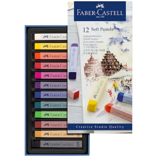 Faber-Castell&reg; Full Length 12 Color Soft Pastel Stick Set {3}