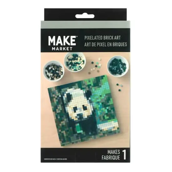 10" x 10" Panda Pixelated Brick Art Kit by Make Market&reg; {6}