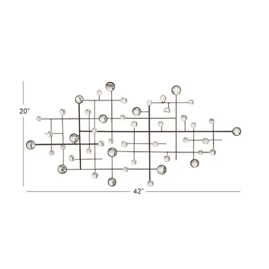 42" Silver Glam Abstract Metal Wall D&eacute;cor {7}