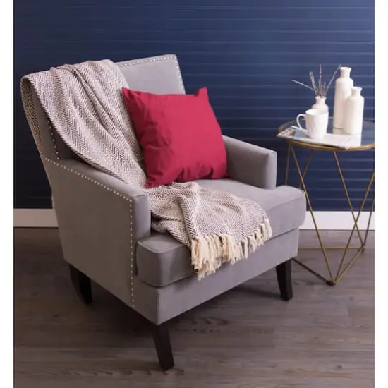 DII&reg; Eggplant Handloom Chevron Throw {5}