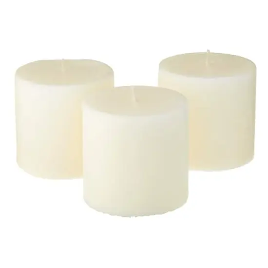 Ashland&reg; Basic Elements&trade; Ivory Pillar Candle, 3 Pack {4}