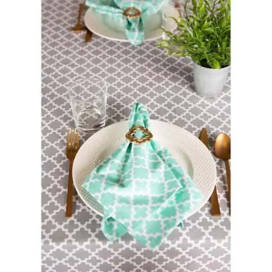 Gray Lattice Tablecloth 60" x 84" {6}